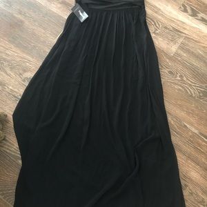 Strapless black formal dress with tags